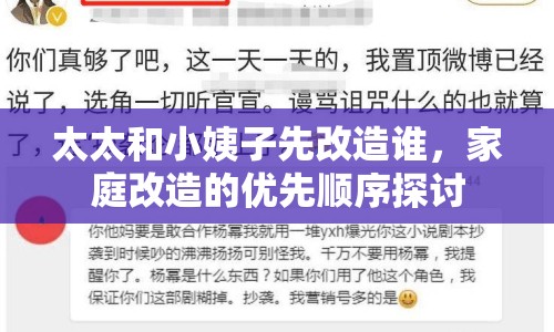 太太和小姨子先改造誰，家庭改造的優(yōu)先順序探討